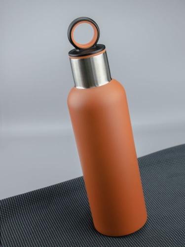 Термобутылка Sherp, оранжевая фото 5