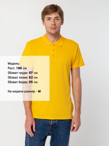 Рубашка поло мужская Summer 170, желтая фото 4