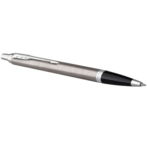 Ручка шариковая Parker IM Essential Stainless Steel CT, серебристая с черным фото 4