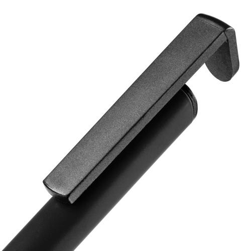 Ручка шариковая Standic с подставкой для телефона, черная фото 5