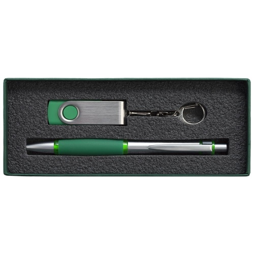 Набор Notes: ручка и флешка 8 Гб, зеленый фото 2