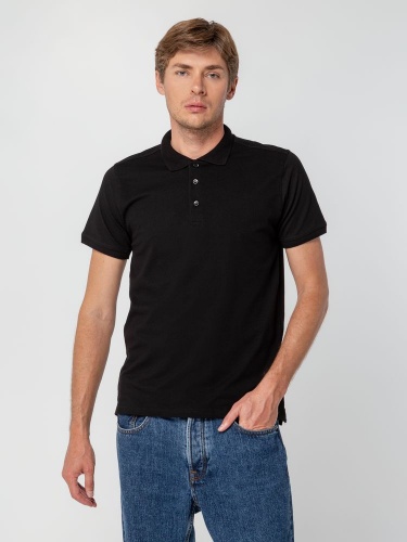 Рубашка поло мужская Virma Stretch, черная фото 6