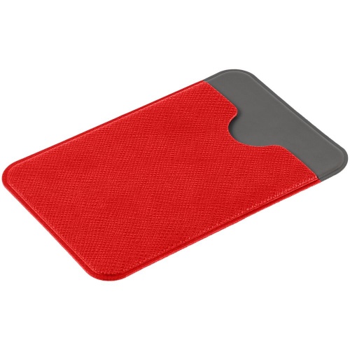 Чехол для карты на телефон Devon, красный с серым фото 2