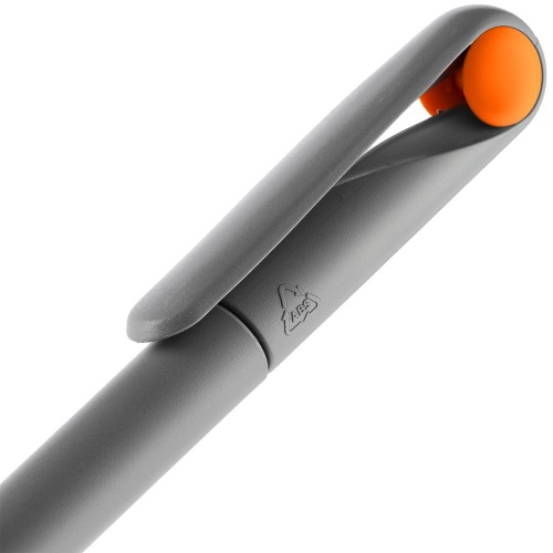 Ручка шариковая Prodir DS1 TMM Dot, серая с оранжевым фото 5