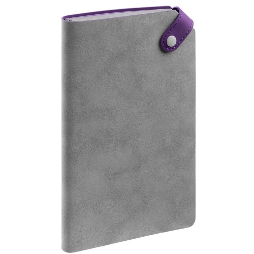 Ежедневник Corner, недатированный, серый с фиолетовым фото 2