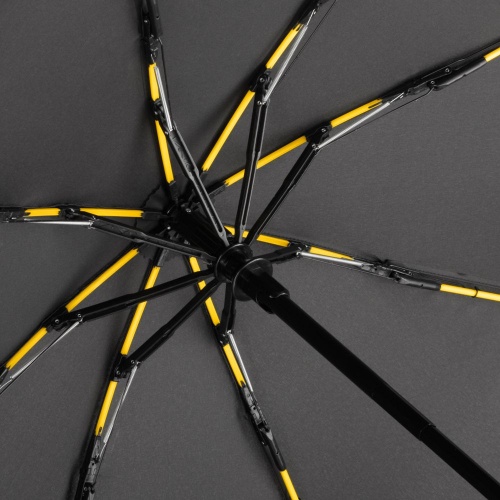 Зонт складной AOC Mini с цветными спицами, желтый фото 5