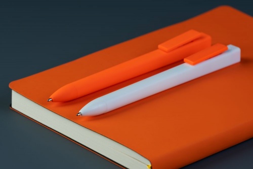 Ручка шариковая Swiper SQ, белая с оранжевым фото 6
