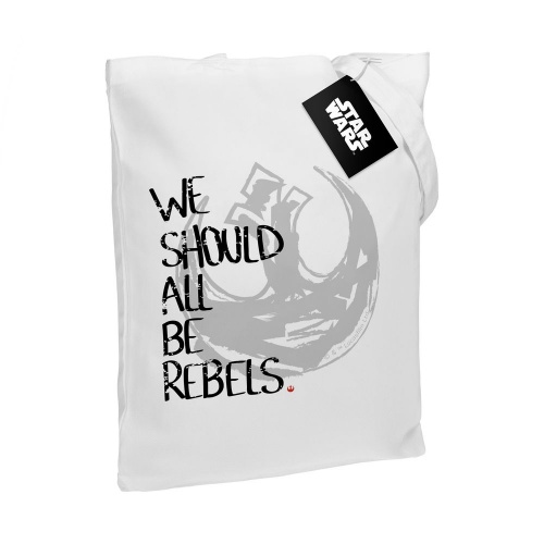 Холщовая сумка Rebels, белая фото 5