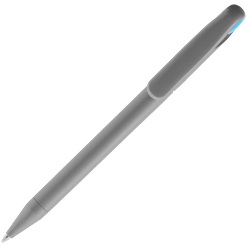 Ручка шариковая Prodir DS1 TMM Dot, серая с голубым фото 4