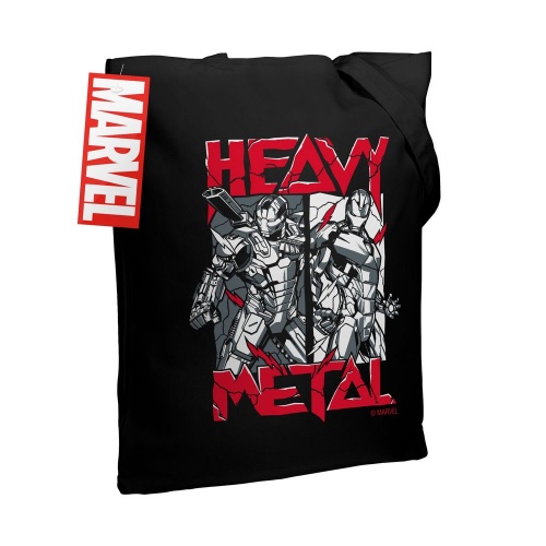 Холщовая сумка Heavy Metal, черная фото 4