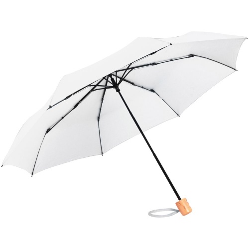 Зонт складной OkoBrella, белый фото 2