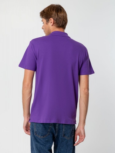 Рубашка поло мужская Summer 170, темно-фиолетовая фото 6