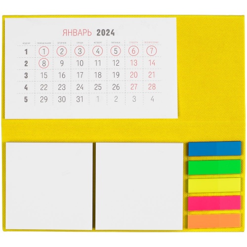 Календарь настольный Grade, желтый фото 2