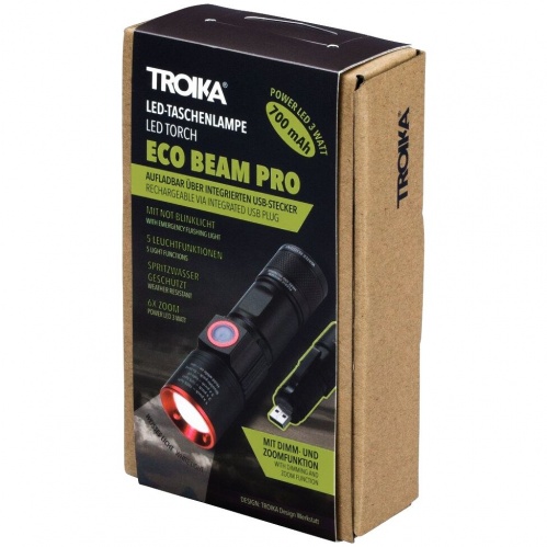 Аккумуляторный фонарик Eco Beam Pro, черный фото 4