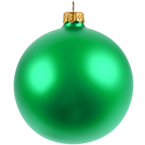 Елочный шар Gala Matt в коробке, 10 см, зеленый фото 2