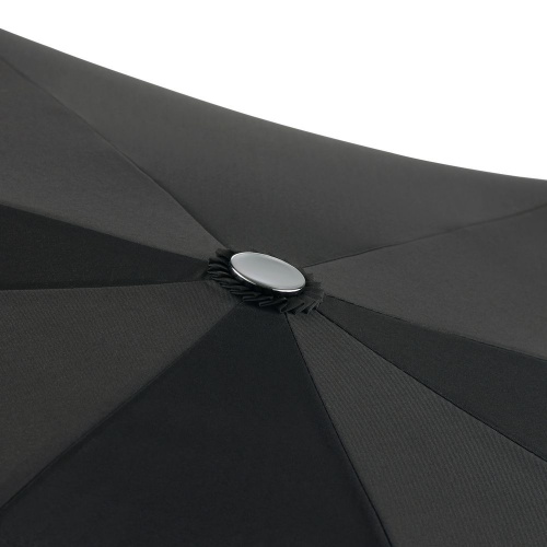 Зонт складной Steel, черный фото 4