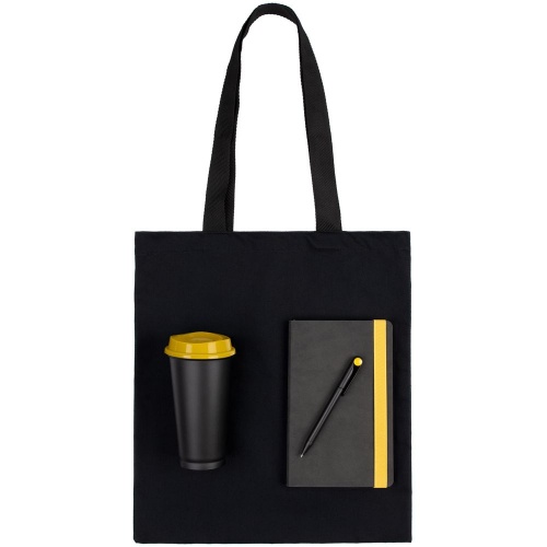 Набор Velours Bag, черный с желтым фото 2