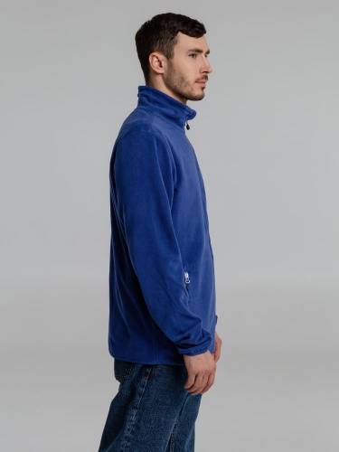 Куртка флисовая мужская Twohand, синяя фото 5
