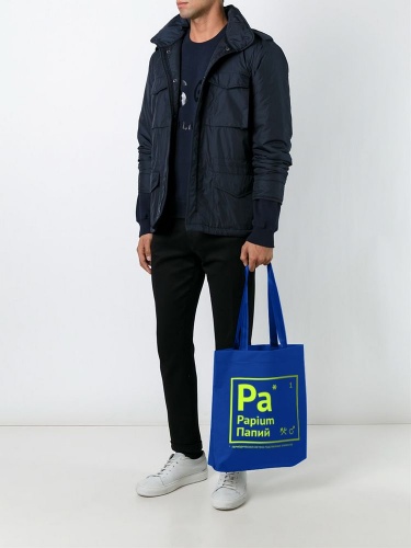 Холщовая сумка «Папий», ярко-синяя фото 3