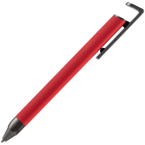 Ручка шариковая Standic с подставкой для телефона, красная фото 3