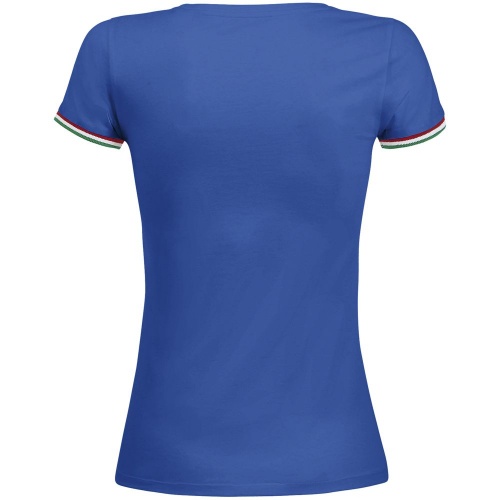 Футболка женская Rainbow Women, ярко-синяя с ярко-зеленым фото 2
