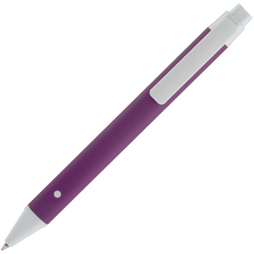 Ручка шариковая Button Up, фиолетовая с белым фото 2