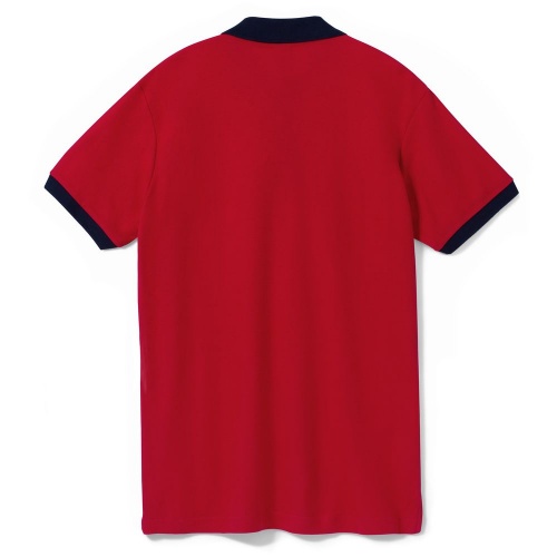 Рубашка поло Prince 190, красная с темно-синим фото 2