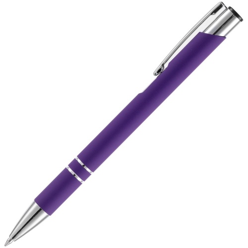 Ручка шариковая Keskus Soft Touch, фиолетовая фото 2