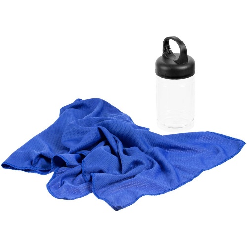 Охлаждающее полотенце Frio Mio в бутылке, синее фото 2