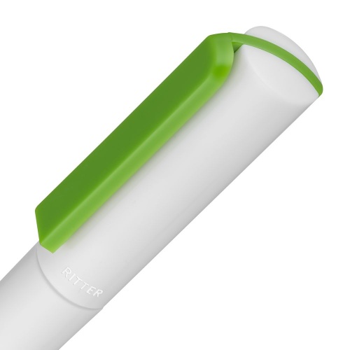 Ручка шариковая Split White Neon, белая с зеленым фото 5