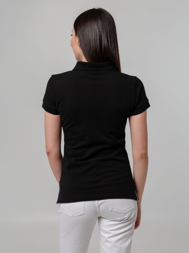 Рубашка поло женская Virma Premium Lady, черная фото 8