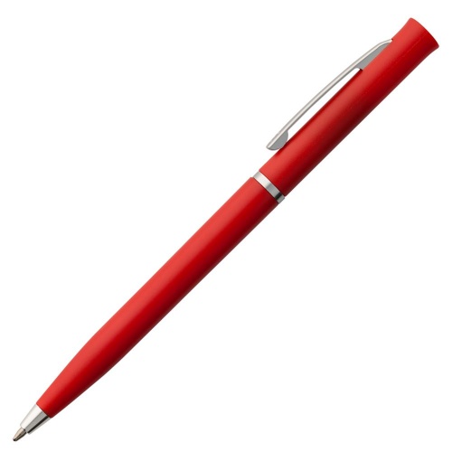 Ручка шариковая Euro Chrome, красная фото 2