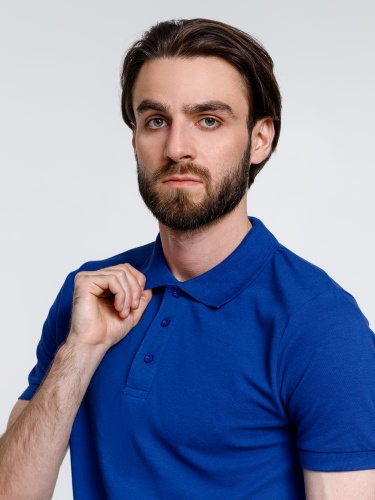 Рубашка поло мужская Adam, ярко-синяя фото 8