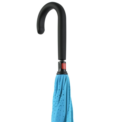 Зонт наоборот Style, трость, сине-голубой фото 7