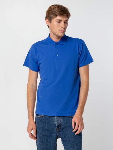 Рубашка поло мужская Summer 170, ярко-синяя (royal) фото 5