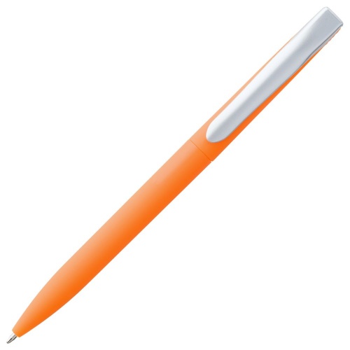 Ручка шариковая Pin Soft Touch, оранжевая фото 2