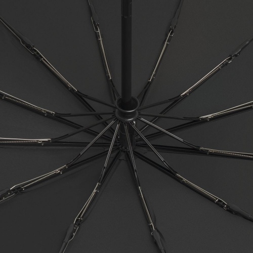 Зонт складной Fiber Magic Major с кейсом, черный фото 6