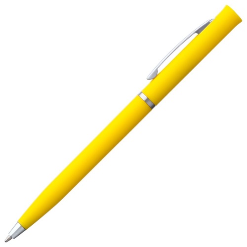 Ручка шариковая Euro Chrome, желтая фото 2