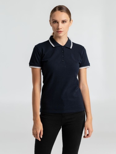Рубашка поло женская Practice Women 270, темно-синяя с белым фото 3