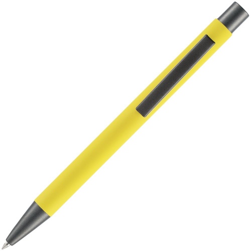 Ручка шариковая Atento Soft Touch, желтая фото 3