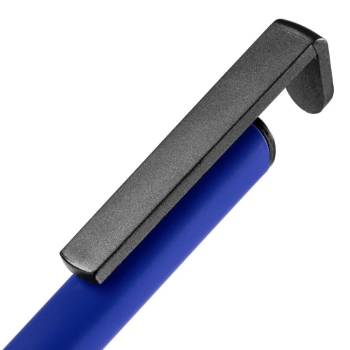 Ручка шариковая Standic с подставкой для телефона, синяя фото 5