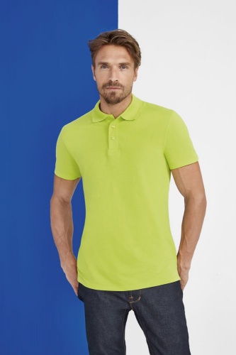 Рубашка поло мужская Spring 210, зеленое яблоко фото 4