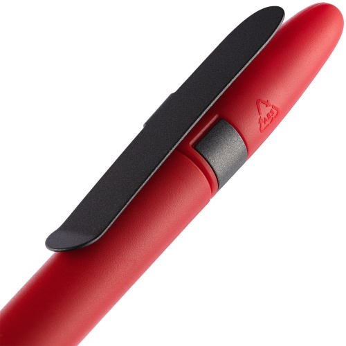 Ручка шариковая Prodir DS5 TSM Metal Clip, красная с серым фото 5