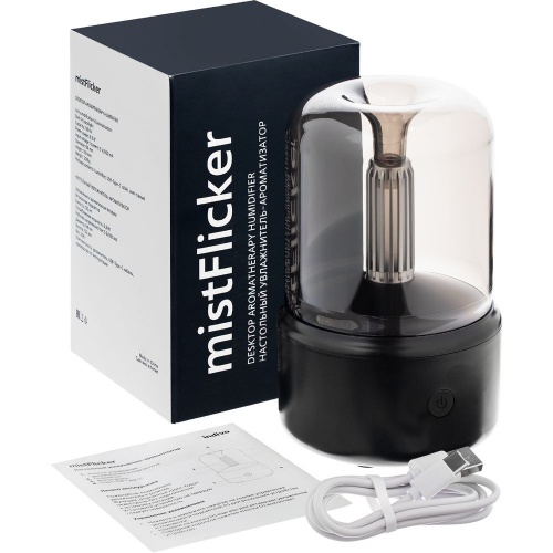 Увлажнитель-ароматизатор с подсветкой mistFlicker, черный фото 6