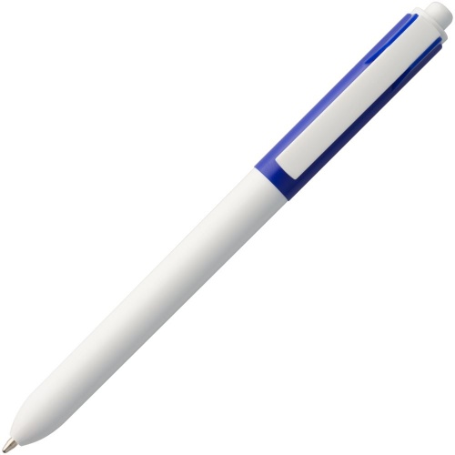 Ручка шариковая Hint Special, белая с синим фото 3