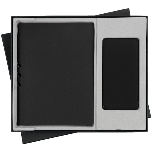 Коробка Overlap под ежедневник и аккумулятор, черная фото 3