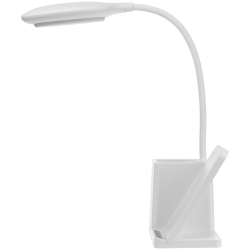 Лампа с органайзером и беспроводной зарядкой writeLight, белая фото 6