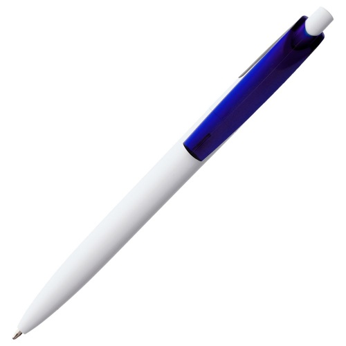 Ручка шариковая Bento, белая с синим фото 3