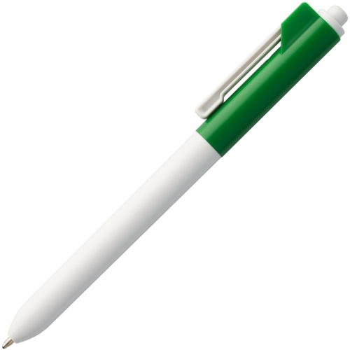 Ручка шариковая Hint Special, белая с зеленым фото 2