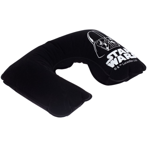 Надувная подушка под шею Darth Vader в чехле, черная фото 3
